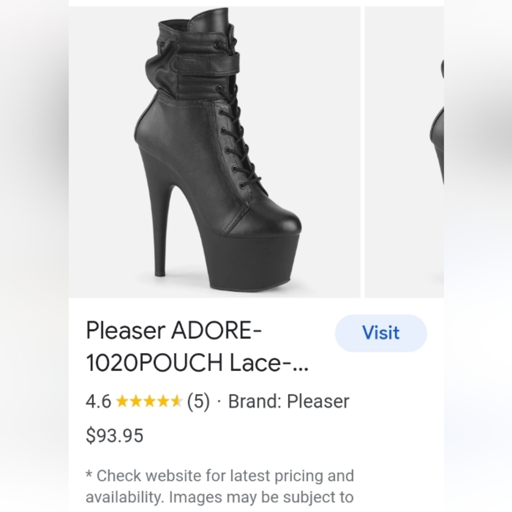 Adore Pleasers Stiletto sz8 boots